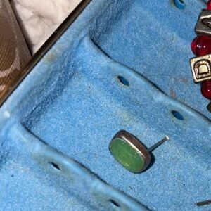 Green Stone Stud Earring